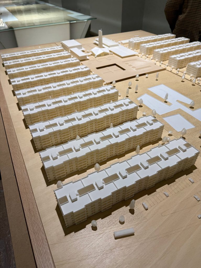 Detalle de la maqueta de un barrio de viviendas